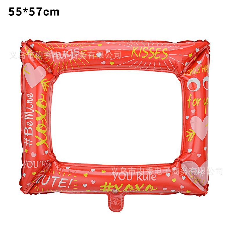 Diy Photo Frame Balloon Birthday Party Decoration Aluminum Film Balloon Graduation Scene Arrangement Props Atmosphere Arrangement