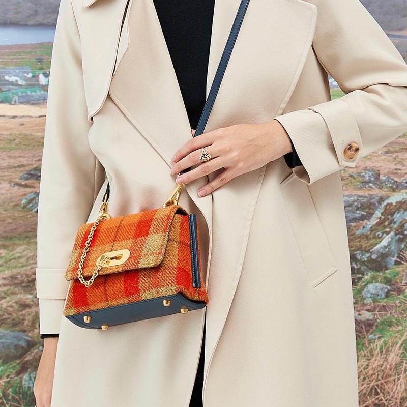 Stylish Harris Tweed Tote Bag For Women Large Capacity Everyday Shoulder Bag