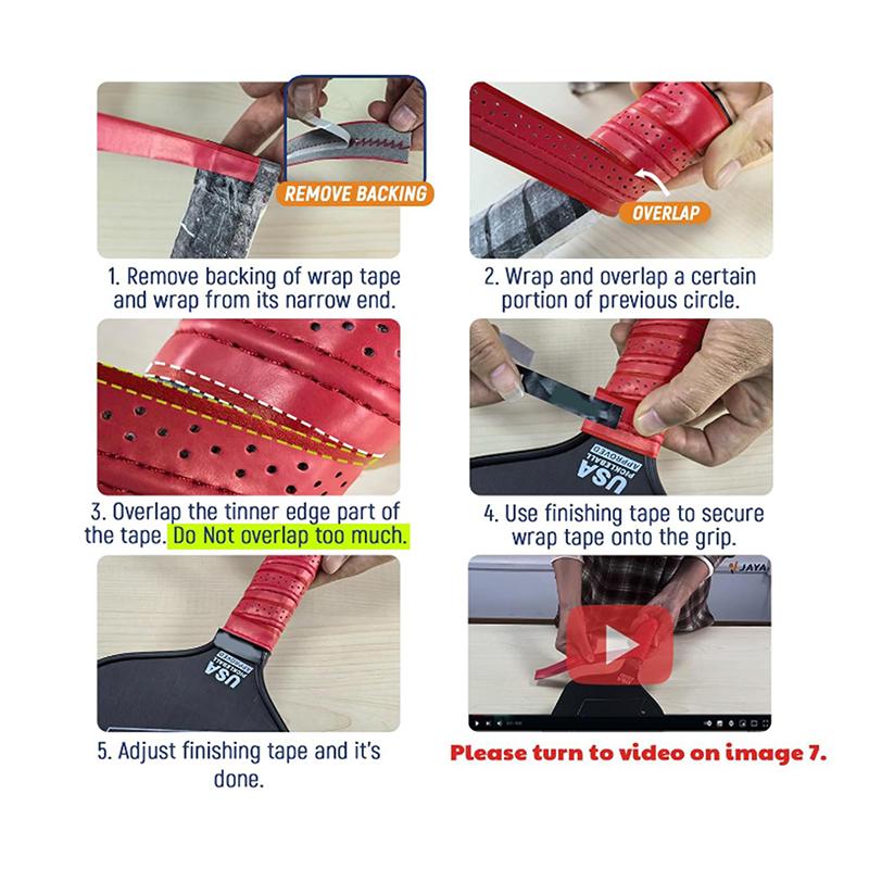 Multi-Color Pickleball Badminton Tennis Racket Overgrips Breathable Non-Slip Pu Grip Tape Sweat Shock Absorption Stitching Grips