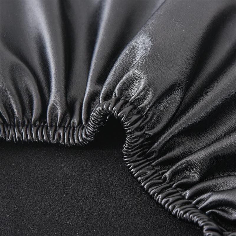 1/2pcs Waterproof Round Stool Cover PU Leather Bar Seat Slipcover Bar Stool Seat Cover Home Restaurant Chair Furniture Protector