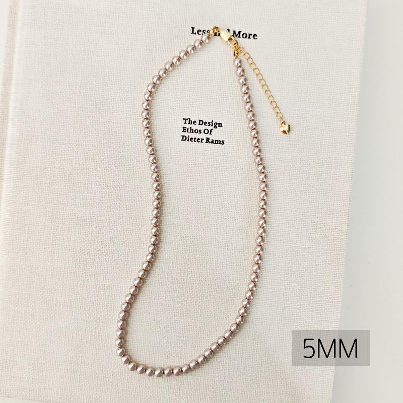 French round Shijia pearl necklace New Internet celebrity necklace Sweater chain Literary retro fashion necklace