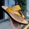 FashionNew Outdoor Men's Flip Flops Leisure Walking Summer Shoes for Men Beach Slippers Fashion Brand Cool Handmade Leather Sandals Man