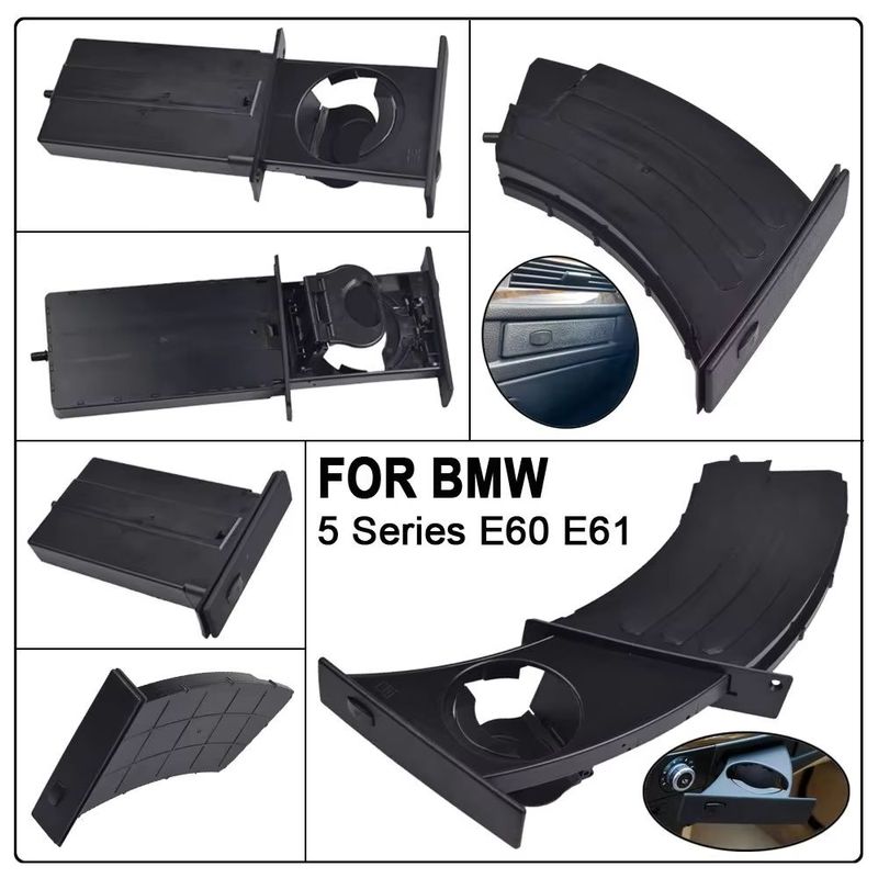 51459125622 51459125626 Car Front Left Cup Holder Drink Rack Auto Accessories For BMW E60 E61 M5 525 528 530 535 2004 2005-2010