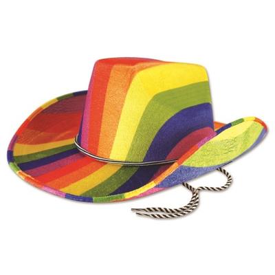 Bristol Novelty Unisex Adults Rainbow Cowboy Hat