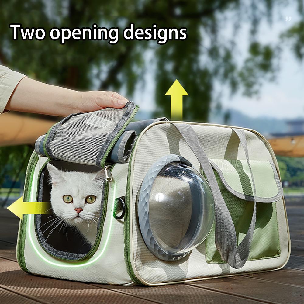 Travel Pet Cat Bag Foldable Breathable Transparent  Portable Cat Carrier Bag Outdoor Travel Backpack for Cats Pet Supplies