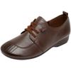 beef tendon sole leather shoes spring and autumn flat sole comfortable leather shoes women non-slip casual single shoes women