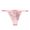 Women Panties Lace Butt-uncovered Perspective Flower Embroidery Underwear Spaghetti Strap Hollow Out Low Waist Triangle Shape