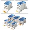 DIN Rail Compatible Blue Terminal Block with Ratings from 80A To 500A Available