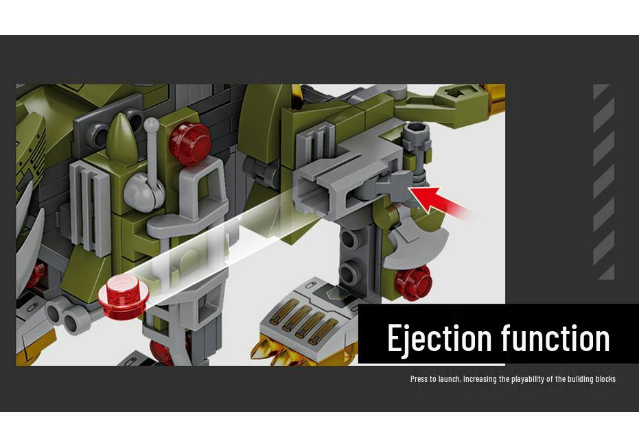 KaiZhi Mech Beast Heavy Cannon Lion Building Blocks - Educational Toy for Boys