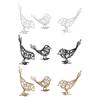 Bird Sculpture Figurine for Interior Decoration Crafts Iron Decorative Objects Gift Idea Cabinet Bookshelf