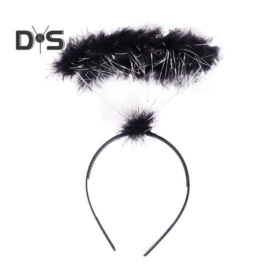 

Повязка на голову в виде кольца ангела для взрослых и детей, легкая плюшевая повязка на голову с декором в виде качелей, вечеринки, выступления, фотографии, аксессуары