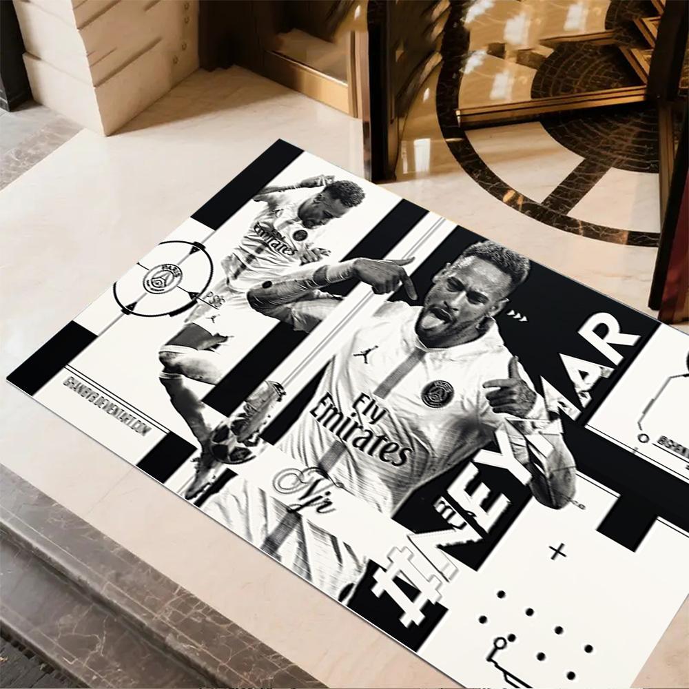 Brazilian Football Legend Floor Rug Office Rug Design for Study room Dormitory Outdoor Balcony Antislip Carpet Anime Office Decor Gift for Festivals