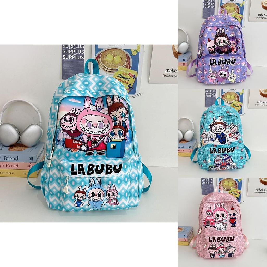 Kids School Backpack Durable Nylon Breathable Cartoon Animal Print Lightweight Bag For Elementary Students
