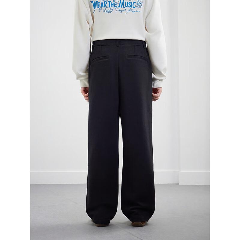 GXG Men's Wool Blend Casual Business Wide-Leg Pants