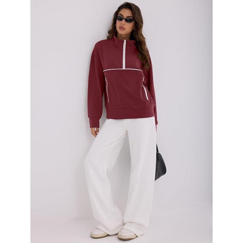 Fashionable Women's Hooded Sweatshirt Casual Pocket Top Loose Pullover