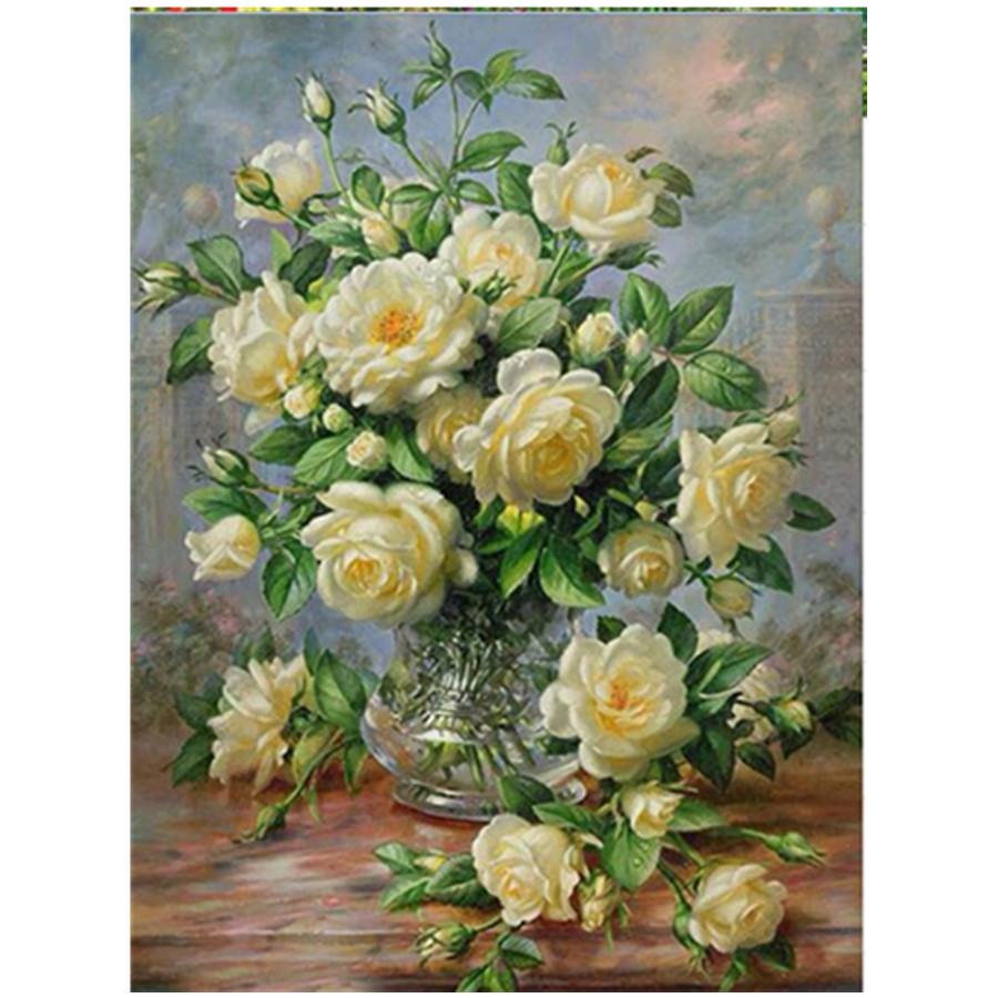 Full 5D Diy Diamond Painting Various Flowers Mosaic Embroidery Cross Stitch Home Decor Handmade Gift