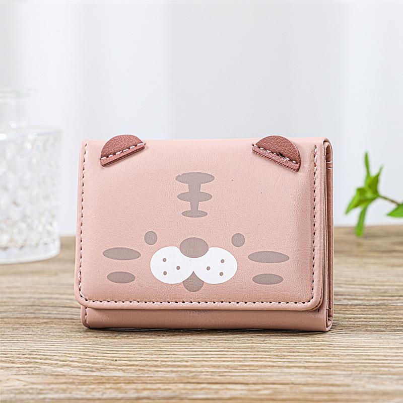 IELGY cat short multi-card slot clear coin purse for women