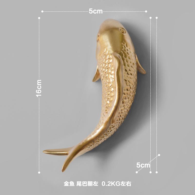 Creative Flower Style Wall Resin Retro Living Room Goldfish Pendant Porch Wall Decoration Wall Decoration Home Decoration