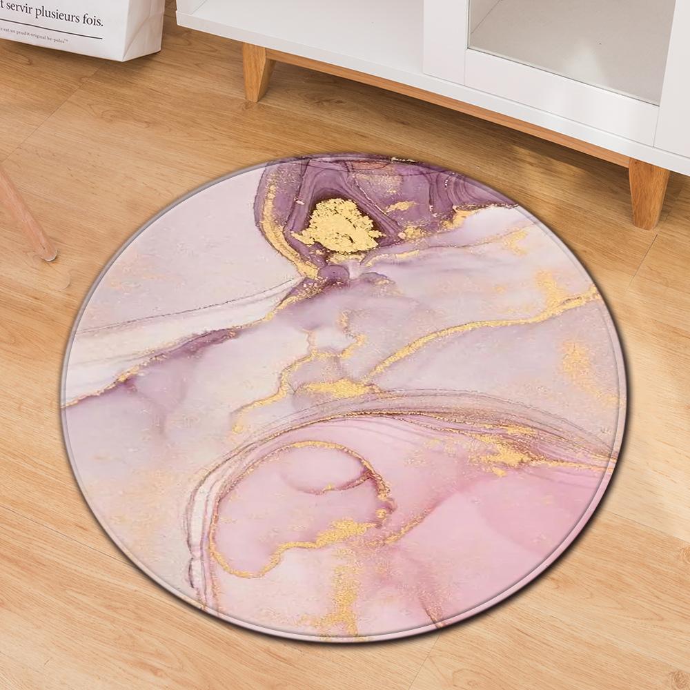 Green Plant Cactus Round Carpet Computer Chair Cushion Office Chair Floor Mat Door Mat Foot Mat