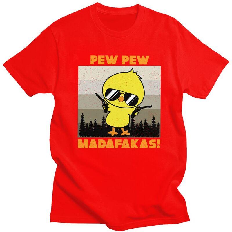 Custom Vintage Pew Madafakas Duck Tshirts for Men Short Sleeves Leisure T Shirt Fashion Tshirts Pure Cotton Tee Gift