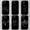 Sexy Line Lover Couple Kiss Art Phone Case Black Matte Thin Phone Case For iPhone17 16 15 14 13 ProMax