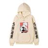 Jujutsu Kaisen Satoru Gojo Hoodie Unisex Fleece Sweatshirt Red Background Manga Portrait Kanji Sleeve Autumn Winter Pullover