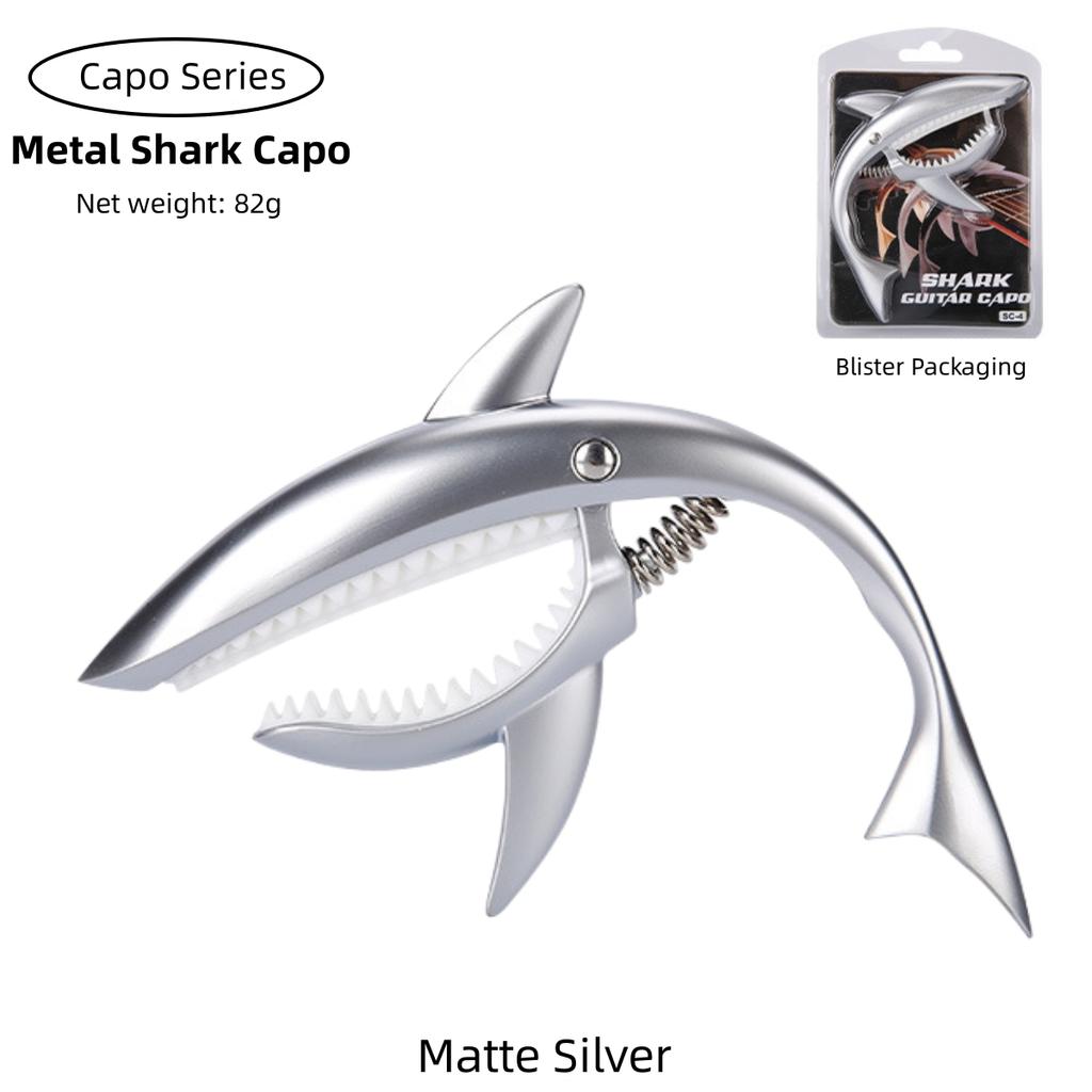 Miwayer Metallhai Gitarren-Capo Zinklegierung für Bass, Akustik- und E-Gitarre mit gutem Handgefühl, 7 Farben optional