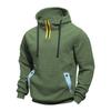 Men's, Loose-fitting, Sweatshirts, Fleece Sweatshirts, Lapels, Hoodies, Casual, Patchwork Sweatshirts, Hooded Jackets