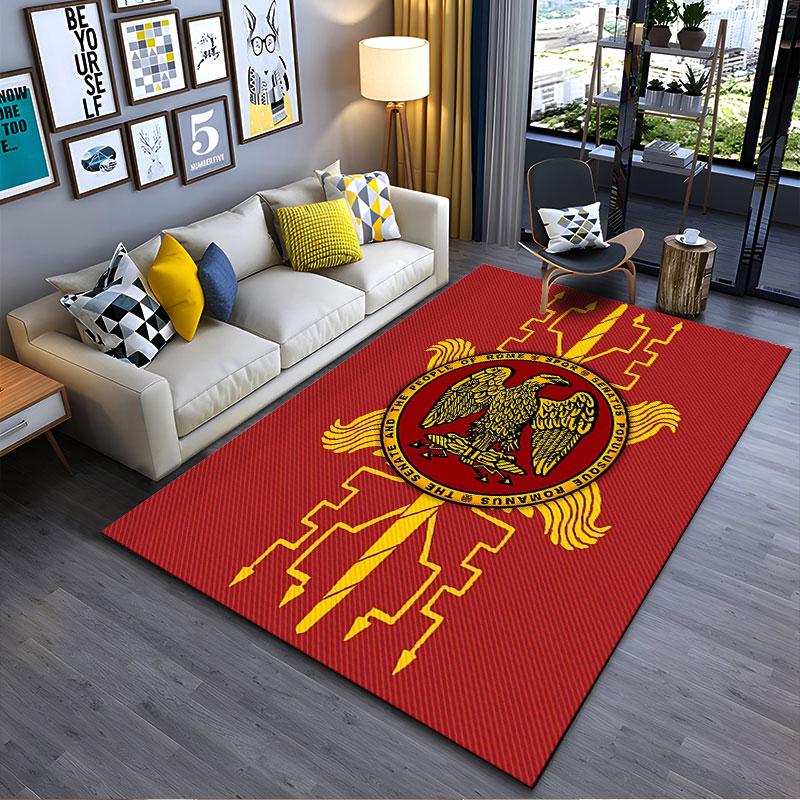 Roman Eagle SPQR Red Carpet suitable as a non-slip mat for the living room or bedroom sofa