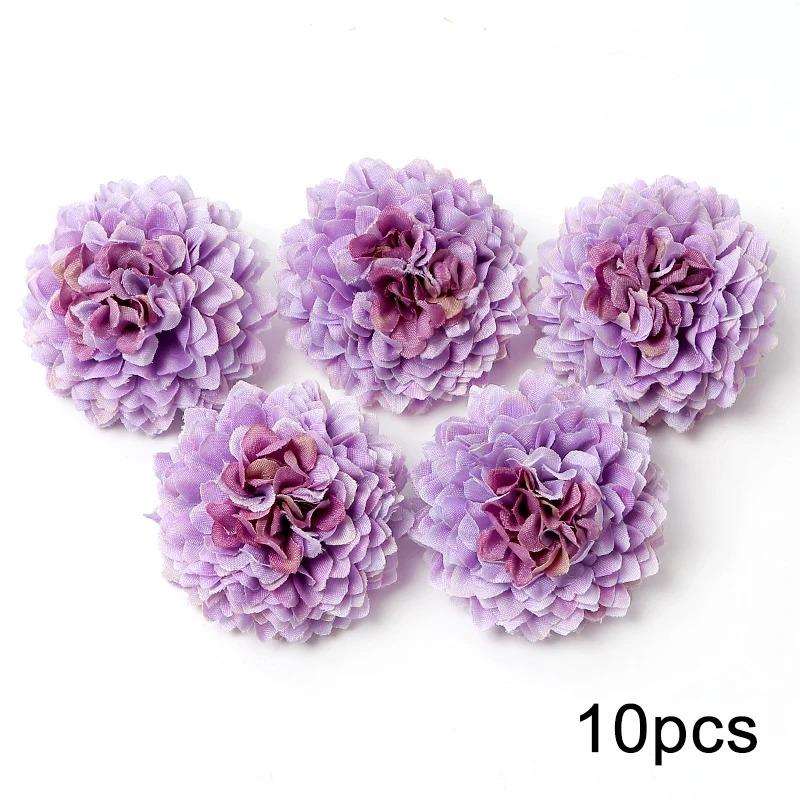 Purple Artificial Flowers Heads Silk Fake Flowers For Home Decor Party Wedding Decoration DIY Valentine's Day Gifts Accessories