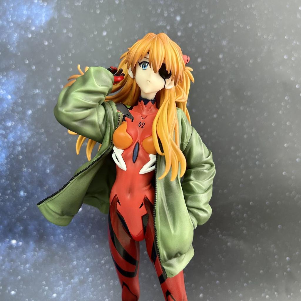 New Anime Asuka Langley Soryu Figures Two Head Figure Figurine Collection Statue Desk Decoration Doll Kid Toys Christmas Gifts