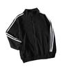 2024 Spring/Summer Korean Style Men's & Women's Black Three Stripes Jacket - Trendy, Loose Fit, Student Baseball Uniform