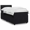 Exclusive House - Black Bed Slat Base and Mattress 80x200 Cm Velvet