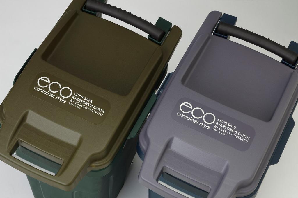 Velký odpadkový koš Squirrel, kontejner na kolečka, styl 2, tmavě modrá, 74 l, 2 kolečka, ekologický, vyrobeno v Japonsku, CS2-70C2