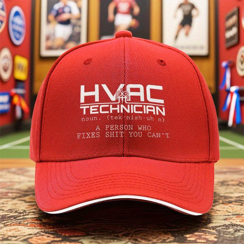 1pc HVAC Technician Baseball Cap  Lightweight Breathable Hat with Funny Saying Adjustable Fit for HVAC Experts Construction One Size
