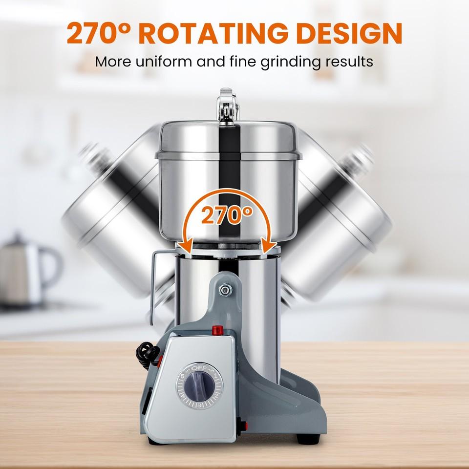 800g/2000g/2500g Electric Grain Grinder Mill, Stainless Steel Spice Herb Mill Dry Food Grinder for Coffee Nut Cereal Corn Seeds