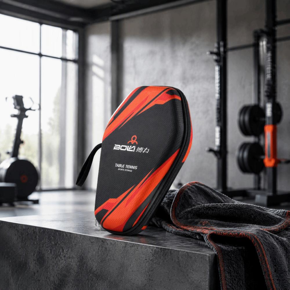 Black Orange Color Table Tennis Racket Storage Bag Ping Pong Paddle Hard Case  Racket Transport