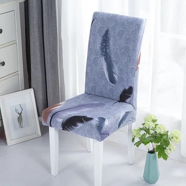 New Geometric Dining Chair Cover Spandex Elastic Chair Slipcover Case Stretch Chair Covers for Wedding Hotel Banquet Dining Room