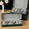 PU-Leder Reißverschlusstasche Uhr Schmuck Kollektion Aufbewahrungsbox Uhr Geschenk Organizer Schmuck Vitrine für Männer und Frauen