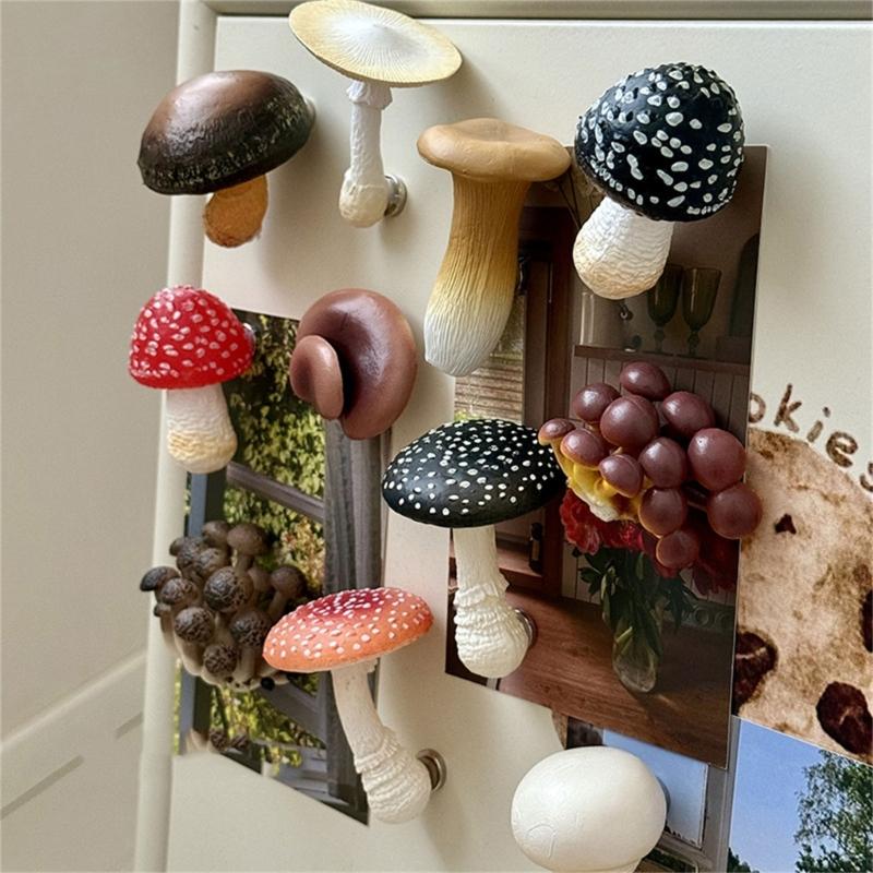 Portable Mini Mushroom Fridge Magnets   Home   Realistic Simulation  PVC Craft