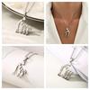 Mom Daughter Family Necklace Stainless Steel Chain Children Kid Silver Color Pendant Necklaces Jewelry Women Mother's Day Gift