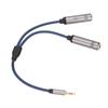 3.5mm to 2 X 6.35mm Cable Male Stereo TRS to TS Female Y Splitter Cable for PC 0.3m 1ft