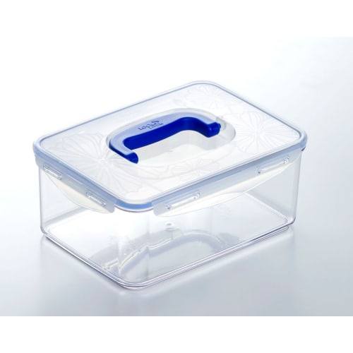 LOCK&LOCK Screw-Free Handy Container, One-Handed (3L) LBF826DH, Clear