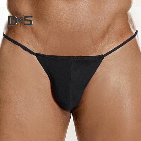 Sexy Herren-Tanga, niedrige Taille, U-konvex, T-String-Stil, atmungsaktive Unterwäsche, freie Bewegung, einfarbige Slips für den Alltag