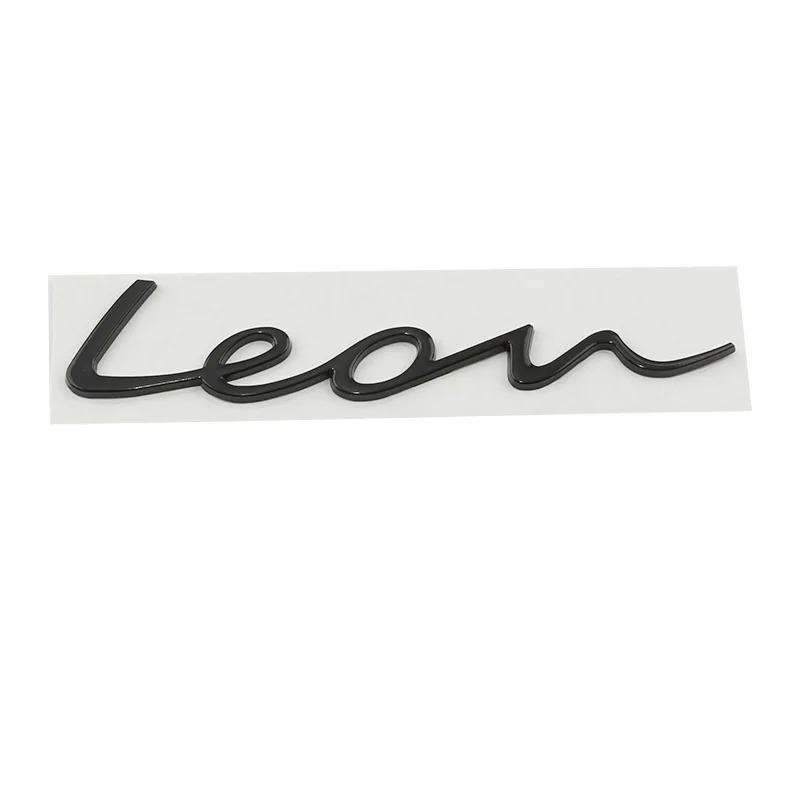 3D Metal Leon Car Rear Trunk Words Logo Badge Emblem Decals Sticker For Seat Leon 1 2 3 4 5 6 ST MK1 MK2 MK3 MK4 MK5 MK6 Accessories