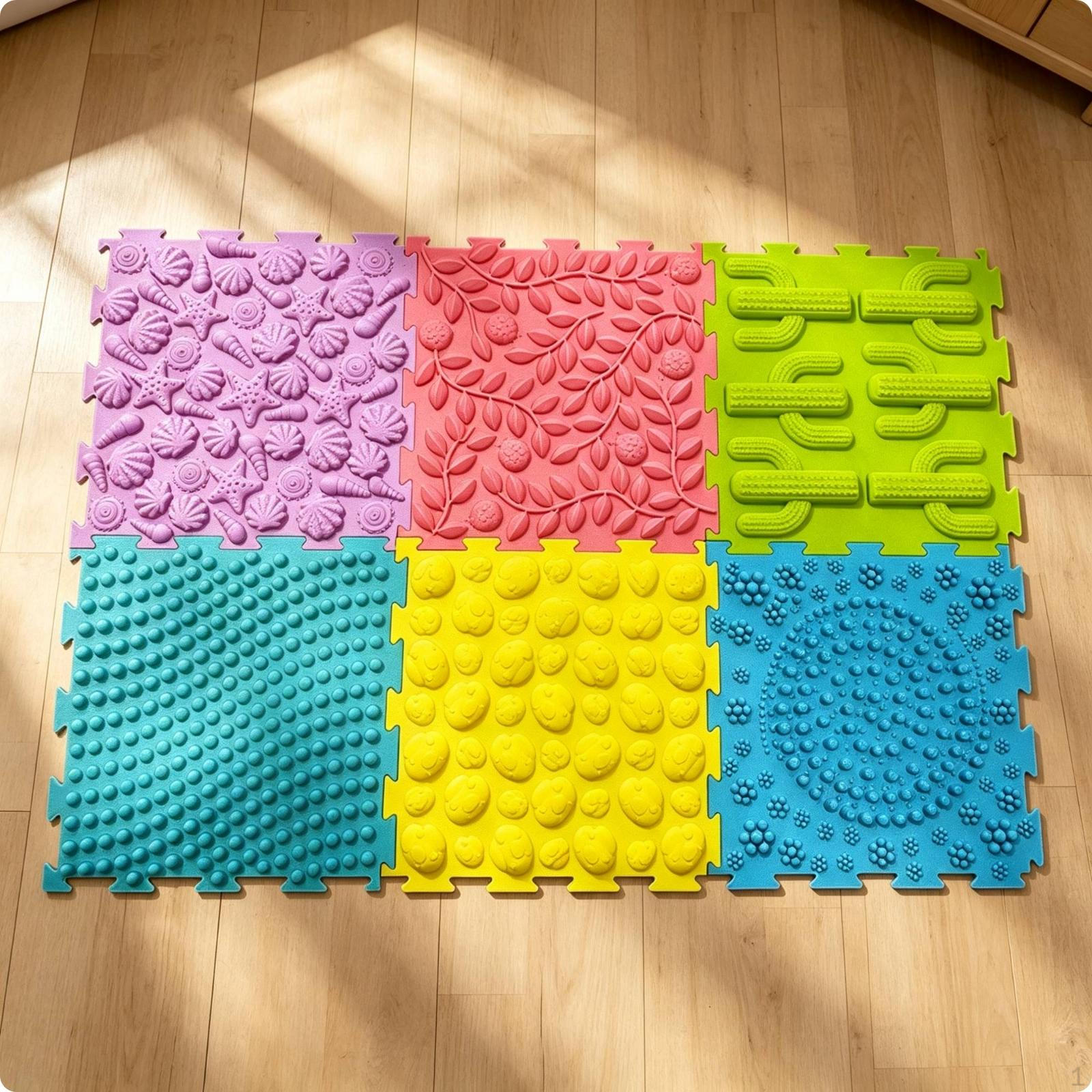 Foot Textured Sensory Puzzle Mat Interlocking
