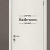 Removable Waterproof Bathroom Toilet Door Wall Decal Sticker Home DIY Decor