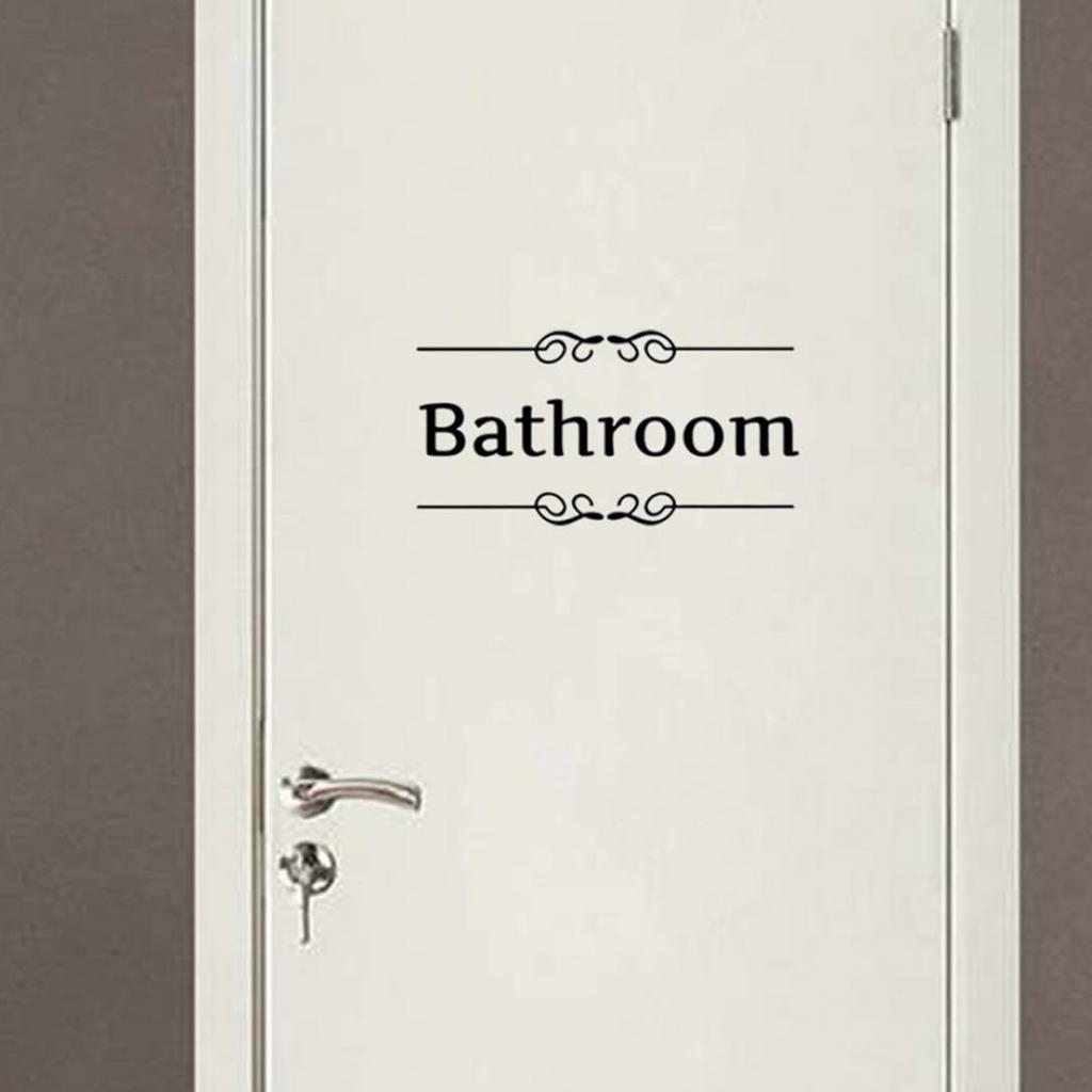 Removable Waterproof Bathroom Toilet Door Wall Decal Sticker Home DIY Decor