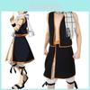 Premium Fairy Tail Natsu Dragneel Cosplay Costume Set With Stylish Scarf And Skirt