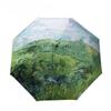 Van Gogh Oil Painting Automatic Umbrella Small Fresh Vinyl Umbrella Oil Painting Automatic Windproof Wind Resistant Sun Folding